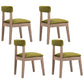 Country Style Solid Wood Dining Room Chair Armless Open Back Dining Side Chair for Home Use Green 4 Piece Set Clearhalo ' kitchen&dining_furn' 'Dining Chairs' 'Dining Tables & Seating' 'dining_chair' 'furn' 'furn_dining_chair' 'Furniture' 'furniture_dining_chair' 'Kitchen & Dining Furniture' 'kitchen' 3671794
