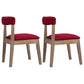 Country Style Solid Wood Dining Room Chair Armless Open Back Dining Side Chair for Home Use Dark Red 2 Piece Set Clearhalo ' kitchen&dining_furn' 'Dining Chairs' 'Dining Tables & Seating' 'dining_chair' 'furn' 'furn_dining_chair' 'Furniture' 'furniture_dining_chair' 'Kitchen & Dining Furniture' 'kitchen' 3671796