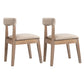 Country Style Solid Wood Dining Room Chair Armless Open Back Dining Side Chair for Home Use Beige 2 Piece Set Clearhalo ' kitchen&dining_furn' 'Dining Chairs' 'Dining Tables & Seating' 'dining_chair' 'furn' 'furn_dining_chair' 'Furniture' 'furniture_dining_chair' 'Kitchen & Dining Furniture' 'kitchen' 3671803