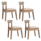Country Style Solid Wood Dining Room Chair Armless Open Back Dining Side Chair for Home Use Beige 4 Piece Set Clearhalo ' kitchen&dining_furn' 'Dining Chairs' 'Dining Tables & Seating' 'dining_chair' 'furn' 'furn_dining_chair' 'Furniture' 'furniture_dining_chair' 'Kitchen & Dining Furniture' 'kitchen' 3671804