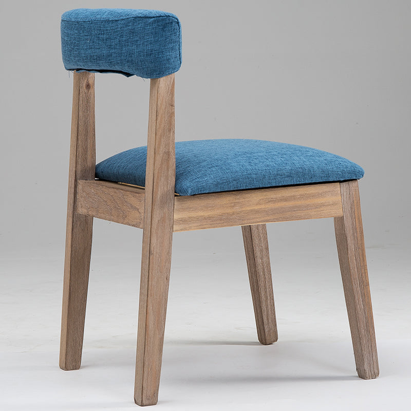 Country Style Solid Wood Dining Room Chair Armless Open Back Dining Side Chair for Home Use Ocean Blue 1 Piece Clearhalo ' kitchen&dining_furn' 'Dining Chairs' 'Dining Tables & Seating' 'dining_chair' 'furn' 'furn_dining_chair' 'Furniture' 'furniture_dining_chair' 'Kitchen & Dining Furniture' 'kitchen' 3671808