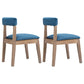 Country Style Solid Wood Dining Room Chair Armless Open Back Dining Side Chair for Home Use Ocean Blue 2 Piece Set Clearhalo ' kitchen&dining_furn' 'Dining Chairs' 'Dining Tables & Seating' 'dining_chair' 'furn' 'furn_dining_chair' 'Furniture' 'furniture_dining_chair' 'Kitchen & Dining Furniture' 'kitchen' 3671809