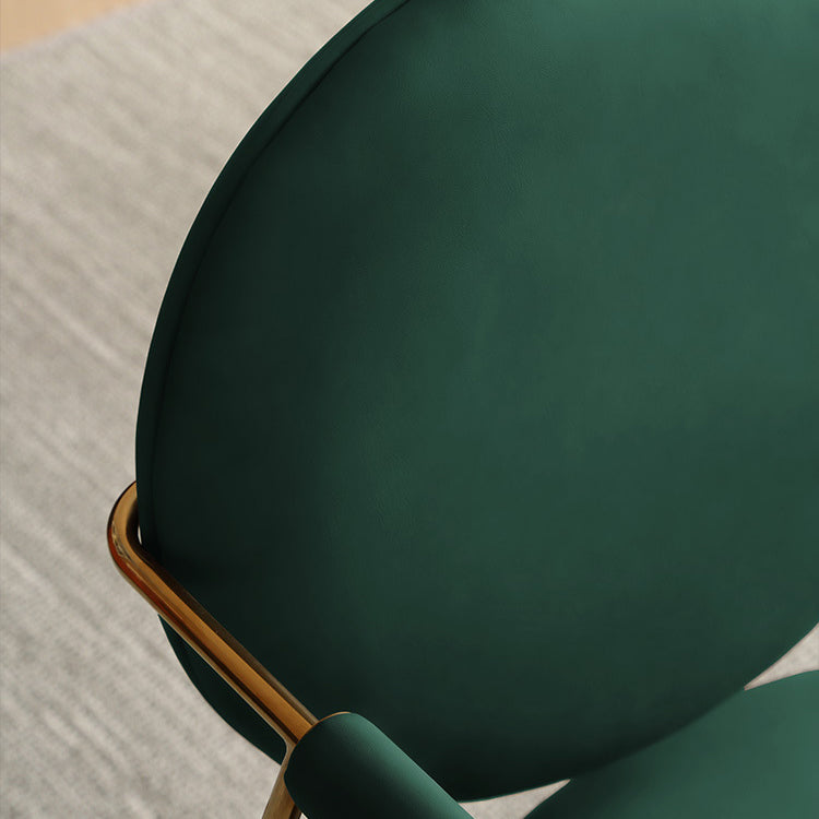 Nordic Cushioned Dining Chair 33"H King Louis Back Side Chair with Metal Base for Restaurant Clearhalo ' kitchen&dining_furn' 'Dining Chairs' 'Dining Tables & Seating' 'dining_chair' 'furn' 'furn_dining_chair' 'Furniture' 'furniture_dining_chair' 'Kitchen & Dining Furniture' 'kitchen' 3671814