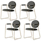 Nordic Cushioned Dining Chair 33"H King Louis Back Side Chair with Metal Base for Restaurant Grey 4 Piece Set Clearhalo ' kitchen&dining_furn' 'Dining Chairs' 'Dining Tables & Seating' 'dining_chair' 'furn' 'furn_dining_chair' 'Furniture' 'furniture_dining_chair' 'Kitchen & Dining Furniture' 'kitchen' 3671816