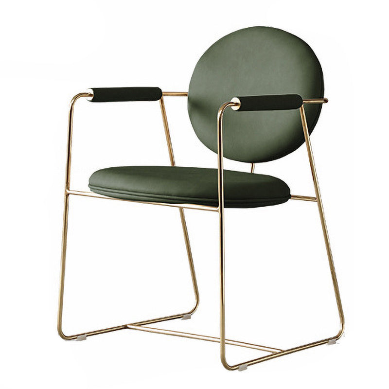 Nordic Cushioned Dining Chair 33"H King Louis Back Side Chair with Metal Base for Restaurant Blackish Green 1 Piece Clearhalo ' kitchen&dining_furn' 'Dining Chairs' 'Dining Tables & Seating' 'dining_chair' 'furn' 'furn_dining_chair' 'Furniture' 'furniture_dining_chair' 'Kitchen & Dining Furniture' 'kitchen' 3671832