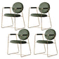 Nordic Cushioned Dining Chair 33"H King Louis Back Side Chair with Metal Base for Restaurant Blackish Green 4 Piece Set Clearhalo ' kitchen&dining_furn' 'Dining Chairs' 'Dining Tables & Seating' 'dining_chair' 'furn' 'furn_dining_chair' 'Furniture' 'furniture_dining_chair' 'Kitchen & Dining Furniture' 'kitchen' 3671834