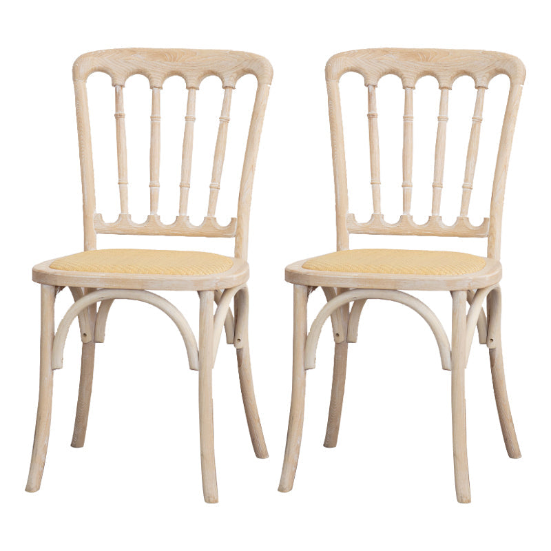 Wood Farmhouse Side Chair Slat Back Weathered Dining Side Chair for Restaurant White 2 Piece Set Clearhalo ' kitchen&dining_furn' 'Dining Chairs' 'Dining Tables & Seating' 'dining_chair' 'furn' 'furn_dining_chair' 'Furniture' 'furniture_dining_chair' 'Kitchen & Dining Furniture' 'kitchen' 3671847