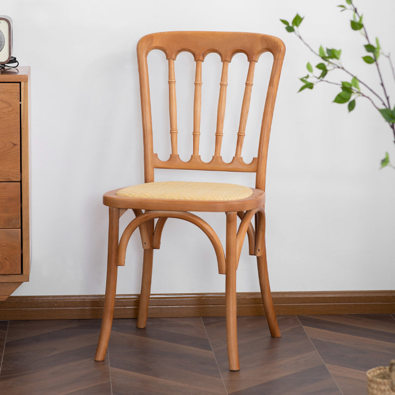 Wood Farmhouse Side Chair Slat Back Weathered Dining Side Chair for Restaurant Light Brown 1 Piece Clearhalo ' kitchen&dining_furn' 'Dining Chairs' 'Dining Tables & Seating' 'dining_chair' 'furn' 'furn_dining_chair' 'Furniture' 'furniture_dining_chair' 'Kitchen & Dining Furniture' 'kitchen' 3671850