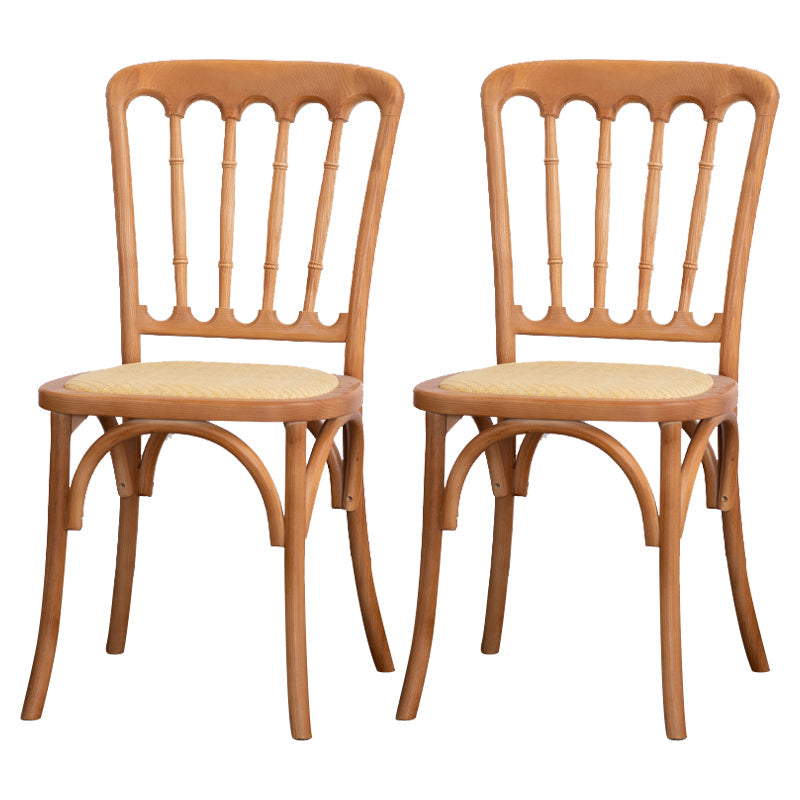 Wood Farmhouse Side Chair Slat Back Weathered Dining Side Chair for Restaurant Light Brown 2 Piece Set Clearhalo ' kitchen&dining_furn' 'Dining Chairs' 'Dining Tables & Seating' 'dining_chair' 'furn' 'furn_dining_chair' 'Furniture' 'furniture_dining_chair' 'Kitchen & Dining Furniture' 'kitchen' 3671852