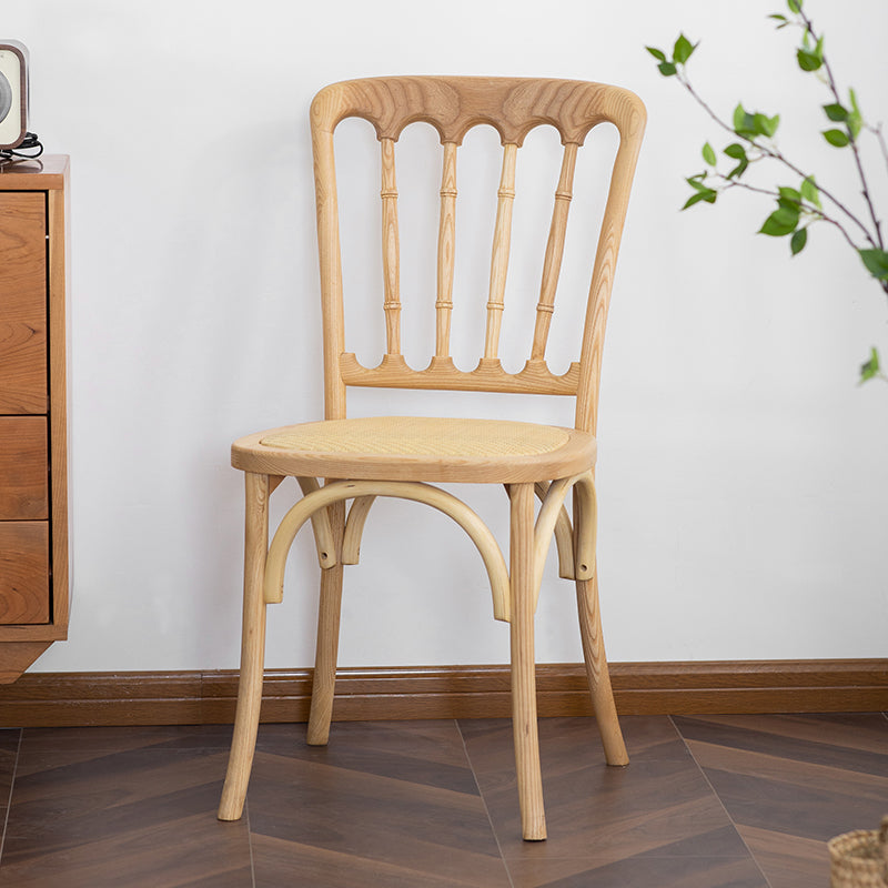 Wood Farmhouse Side Chair Slat Back Weathered Dining Side Chair for Restaurant Natural 1 Piece Clearhalo ' kitchen&dining_furn' 'Dining Chairs' 'Dining Tables & Seating' 'dining_chair' 'furn' 'furn_dining_chair' 'Furniture' 'furniture_dining_chair' 'Kitchen & Dining Furniture' 'kitchen' 3671856