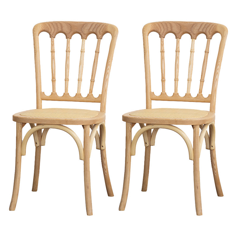 Wood Farmhouse Side Chair Slat Back Weathered Dining Side Chair for Restaurant Natural 2 Piece Set Clearhalo ' kitchen&dining_furn' 'Dining Chairs' 'Dining Tables & Seating' 'dining_chair' 'furn' 'furn_dining_chair' 'Furniture' 'furniture_dining_chair' 'Kitchen & Dining Furniture' 'kitchen' 3671858