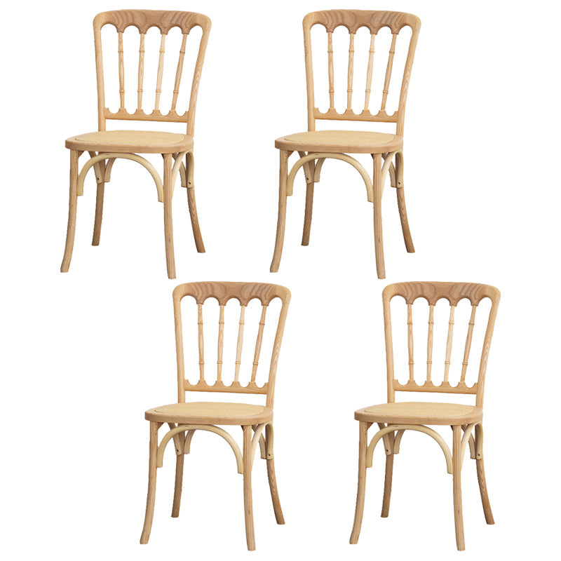 Wood Farmhouse Side Chair Slat Back Weathered Dining Side Chair for Restaurant Natural 4 Piece Set Clearhalo ' kitchen&dining_furn' 'Dining Chairs' 'Dining Tables & Seating' 'dining_chair' 'furn' 'furn_dining_chair' 'Furniture' 'furniture_dining_chair' 'Kitchen & Dining Furniture' 'kitchen' 3671860