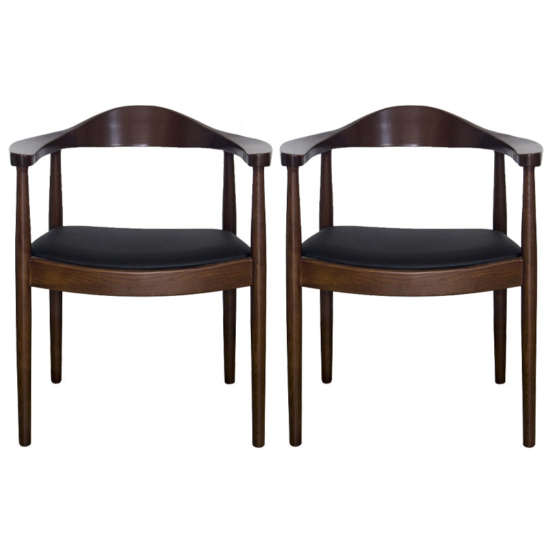 Scandinavian Style Wood Dining Chairs Open Back Dining Side Chair Home Side Chair Brown 2 Piece Set Clearhalo ' kitchen&dining_furn' 'Dining Chairs' 'Dining Tables & Seating' 'dining_chair' 'furn' 'furn_dining_chair' 'Furniture' 'furniture_dining_chair' 'Kitchen & Dining Furniture' 'kitchen' 3671864