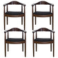 Scandinavian Style Wood Dining Chairs Open Back Dining Side Chair Home Side Chair Brown 4 Piece Set Clearhalo ' kitchen&dining_furn' 'Dining Chairs' 'Dining Tables & Seating' 'dining_chair' 'furn' 'furn_dining_chair' 'Furniture' 'furniture_dining_chair' 'Kitchen & Dining Furniture' 'kitchen' 3671865