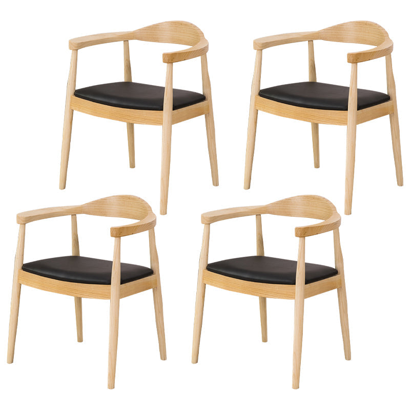 Scandinavian Style Wood Dining Chairs Open Back Dining Side Chair Home Side Chair Wood 4 Piece Set Clearhalo ' kitchen&dining_furn' 'Dining Chairs' 'Dining Tables & Seating' 'dining_chair' 'furn' 'furn_dining_chair' 'Furniture' 'furniture_dining_chair' 'Kitchen & Dining Furniture' 'kitchen' 3671872