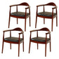 Scandinavian Style Wood Dining Chairs Open Back Dining Side Chair Home Side Chair Red Brown 4 Piece Set Clearhalo ' kitchen&dining_furn' 'Dining Chairs' 'Dining Tables & Seating' 'dining_chair' 'furn' 'furn_dining_chair' 'Furniture' 'furniture_dining_chair' 'Kitchen & Dining Furniture' 'kitchen' 3671884