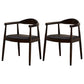 Scandinavian Style Wood Dining Chairs Open Back Dining Side Chair Home Side Chair Black-Brown 2 Piece Set Clearhalo ' kitchen&dining_furn' 'Dining Chairs' 'Dining Tables & Seating' 'dining_chair' 'furn' 'furn_dining_chair' 'Furniture' 'furniture_dining_chair' 'Kitchen & Dining Furniture' 'kitchen' 3671888