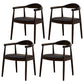 Scandinavian Style Wood Dining Chairs Open Back Dining Side Chair Home Side Chair Black-Brown 4 Piece Set Clearhalo ' kitchen&dining_furn' 'Dining Chairs' 'Dining Tables & Seating' 'dining_chair' 'furn' 'furn_dining_chair' 'Furniture' 'furniture_dining_chair' 'Kitchen & Dining Furniture' 'kitchen' 3671890
