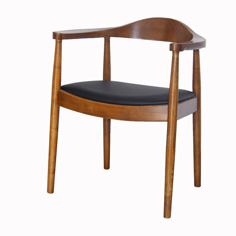 Scandinavian Style Wood Dining Chairs Open Back Dining Side Chair Home Side Chair Deep Tan 1 Piece Clearhalo ' kitchen&dining_furn' 'Dining Chairs' 'Dining Tables & Seating' 'dining_chair' 'furn' 'furn_dining_chair' 'Furniture' 'furniture_dining_chair' 'Kitchen & Dining Furniture' 'kitchen' 3671891