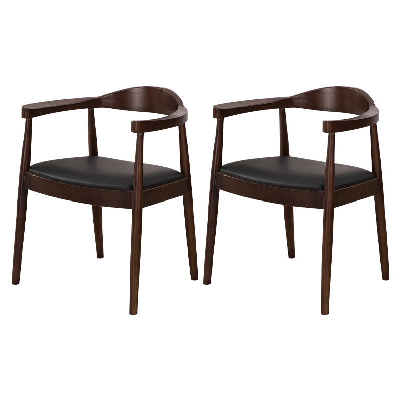 Scandinavian Style Wood Dining Chairs Open Back Dining Side Chair Home Side Chair Walnut 2 Piece Set Clearhalo ' kitchen&dining_furn' 'Dining Chairs' 'Dining Tables & Seating' 'dining_chair' 'furn' 'furn_dining_chair' 'Furniture' 'furniture_dining_chair' 'Kitchen & Dining Furniture' 'kitchen' 3671895