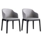 Contemporary Style Leather Chair Arm Parsons Chair with Wooden Legs for Kitchen Grey 2 Piece Set Clearhalo ' kitchen&dining_furn' 'Dining Chairs' 'Dining Tables & Seating' 'dining_chair' 'furn' 'furn_dining_chair' 'Furniture' 'furniture_dining_chair' 'Kitchen & Dining Furniture' 'kitchen' 3671898