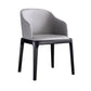 Contemporary Style Leather Chair Arm Parsons Chair with Wooden Legs for Kitchen Grey 1 Piece Clearhalo ' kitchen&dining_furn' 'Dining Chairs' 'Dining Tables & Seating' 'dining_chair' 'furn' 'furn_dining_chair' 'Furniture' 'furniture_dining_chair' 'Kitchen & Dining Furniture' 'kitchen' 3671899