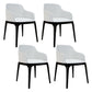 Contemporary Style Leather Chair Arm Parsons Chair with Wooden Legs for Kitchen White 4 Piece Set Clearhalo ' kitchen&dining_furn' 'Dining Chairs' 'Dining Tables & Seating' 'dining_chair' 'furn' 'furn_dining_chair' 'Furniture' 'furniture_dining_chair' 'Kitchen & Dining Furniture' 'kitchen' 3671903
