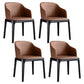 Contemporary Style Leather Chair Arm Parsons Chair with Wooden Legs for Kitchen Khaki 4 Piece Set Clearhalo ' kitchen&dining_furn' 'Dining Chairs' 'Dining Tables & Seating' 'dining_chair' 'furn' 'furn_dining_chair' 'Furniture' 'furniture_dining_chair' 'Kitchen & Dining Furniture' 'kitchen' 3671910