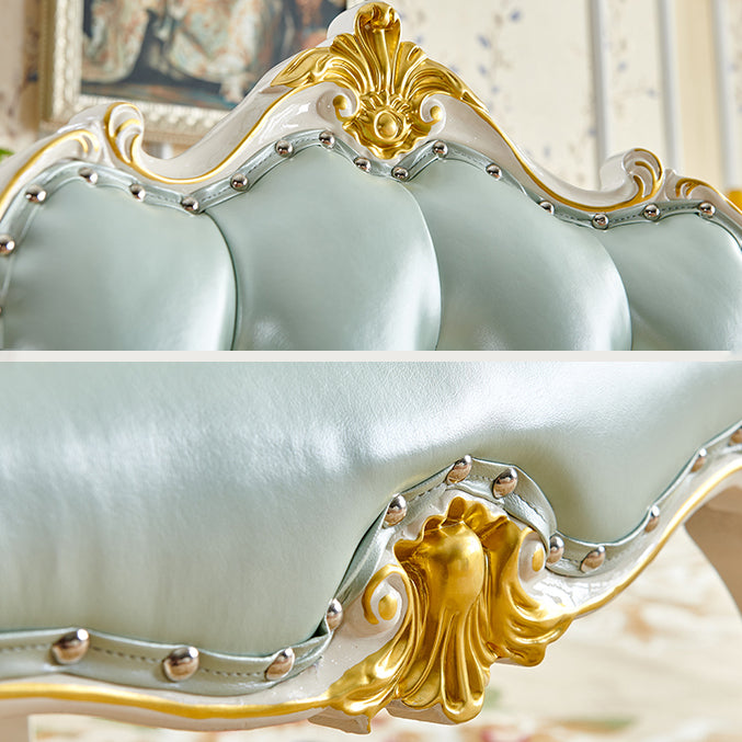 European style Birch Leather Side chair Light color Parsons Dining Chair Clearhalo ' kitchen&dining_furn' 'Dining Chairs' 'Dining Tables & Seating' 'dining_chair' 'furn' 'furn_dining_chair' 'Furniture' 'furniture_dining_chair' 'Kitchen & Dining Furniture' 'kitchen' 3671925