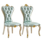 European style Birch Leather Side chair Light color Parsons Dining Chair Light Green 2 Piece Set Clearhalo ' kitchen&dining_furn' 'Dining Chairs' 'Dining Tables & Seating' 'dining_chair' 'furn' 'furn_dining_chair' 'Furniture' 'furniture_dining_chair' 'Kitchen & Dining Furniture' 'kitchen' 3671939