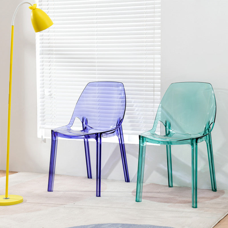 Glam Style Plastic Kitchen Dining Room Chair Set Solid Back Side Chairs Clearhalo ' kitchen&dining_furn' 'Dining Chairs' 'Dining Tables & Seating' 'dining_chair' 'furn' 'furn_dining_chair' 'Furniture' 'furniture_dining_chair' 'Kitchen & Dining Furniture' 'kitchen' 3671948