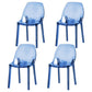 Glam Style Plastic Kitchen Dining Room Chair Set Solid Back Side Chairs Blue 4 Piece Set Clearhalo ' kitchen&dining_furn' 'Dining Chairs' 'Dining Tables & Seating' 'dining_chair' 'furn' 'furn_dining_chair' 'Furniture' 'furniture_dining_chair' 'Kitchen & Dining Furniture' 'kitchen' 3671959