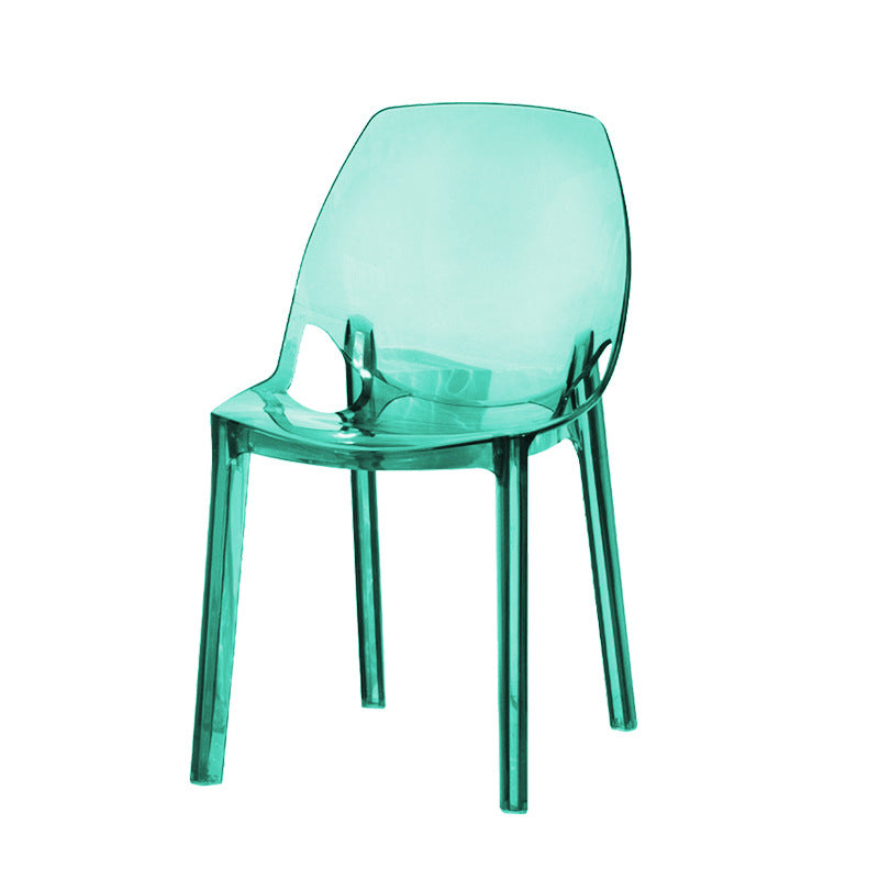 Glam Style Plastic Kitchen Dining Room Chair Set Solid Back Side Chairs Green 1 Piece Clearhalo ' kitchen&dining_furn' 'Dining Chairs' 'Dining Tables & Seating' 'dining_chair' 'furn' 'furn_dining_chair' 'Furniture' 'furniture_dining_chair' 'Kitchen & Dining Furniture' 'kitchen' 3671961