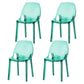 Glam Style Plastic Kitchen Dining Room Chair Set Solid Back Side Chairs Green 4 Piece Set Clearhalo ' kitchen&dining_furn' 'Dining Chairs' 'Dining Tables & Seating' 'dining_chair' 'furn' 'furn_dining_chair' 'Furniture' 'furniture_dining_chair' 'Kitchen & Dining Furniture' 'kitchen' 3671965