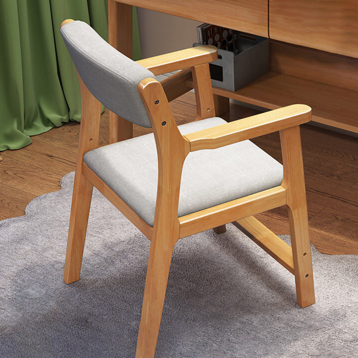 Contemporary Wood Side Chair Open Back Dining Side Arm Chair for Home Use Natural 1 Piece Clearhalo ' kitchen&dining_furn' 'Dining Chairs' 'Dining Tables & Seating' 'dining_chair' 'furn' 'furn_dining_chair' 'Furniture' 'furniture_dining_chair' 'Kitchen & Dining Furniture' 'kitchen' 3671974