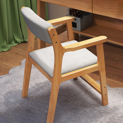 Contemporary Wood Side Chair Open Back Dining Side Arm Chair for Home Use Natural 1 Piece Clearhalo ' kitchen&dining_furn' 'Dining Chairs' 'Dining Tables & Seating' 'dining_chair' 'furn' 'furn_dining_chair' 'Furniture' 'furniture_dining_chair' 'Kitchen & Dining Furniture' 'kitchen' 3671974