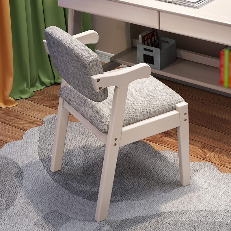 Contemporary Wood Side Chair Open Back Dining Side Arm Chair for Home Use White 1 Piece Clearhalo ' kitchen&dining_furn' 'Dining Chairs' 'Dining Tables & Seating' 'dining_chair' 'furn' 'furn_dining_chair' 'Furniture' 'furniture_dining_chair' 'Kitchen & Dining Furniture' 'kitchen' 3671975