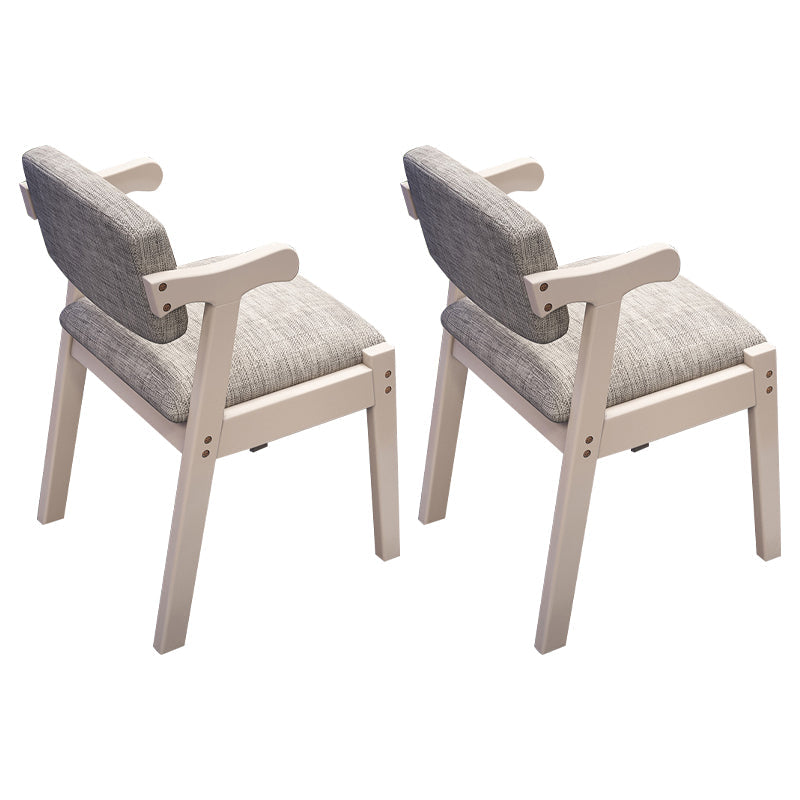 Contemporary Wood Side Chair Open Back Dining Side Arm Chair for Home Use White 2 Piece Set Clearhalo ' kitchen&dining_furn' 'Dining Chairs' 'Dining Tables & Seating' 'dining_chair' 'furn' 'furn_dining_chair' 'Furniture' 'furniture_dining_chair' 'Kitchen & Dining Furniture' 'kitchen' 3671977