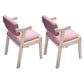 Contemporary Wood Side Chair Open Back Dining Side Arm Chair for Home Use Pink 2 Piece Set Clearhalo ' kitchen&dining_furn' 'Dining Chairs' 'Dining Tables & Seating' 'dining_chair' 'furn' 'furn_dining_chair' 'Furniture' 'furniture_dining_chair' 'Kitchen & Dining Furniture' 'kitchen' 3671982