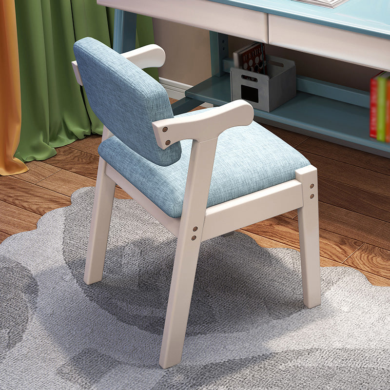 Contemporary Wood Side Chair Open Back Dining Side Arm Chair for Home Use Blue 1 Piece Clearhalo ' kitchen&dining_furn' 'Dining Chairs' 'Dining Tables & Seating' 'dining_chair' 'furn' 'furn_dining_chair' 'Furniture' 'furniture_dining_chair' 'Kitchen & Dining Furniture' 'kitchen' 3671987