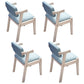 Contemporary Wood Side Chair Open Back Dining Side Arm Chair for Home Use Blue 4 Piece Set Clearhalo ' kitchen&dining_furn' 'Dining Chairs' 'Dining Tables & Seating' 'dining_chair' 'furn' 'furn_dining_chair' 'Furniture' 'furniture_dining_chair' 'Kitchen & Dining Furniture' 'kitchen' 3671991