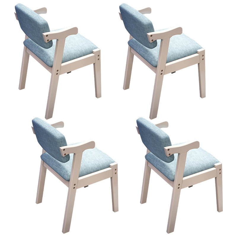 Contemporary Wood Side Chair Open Back Dining Side Arm Chair for Home Use Blue 4 Piece Set Clearhalo ' kitchen&dining_furn' 'Dining Chairs' 'Dining Tables & Seating' 'dining_chair' 'furn' 'furn_dining_chair' 'Furniture' 'furniture_dining_chair' 'Kitchen & Dining Furniture' 'kitchen' 3671991