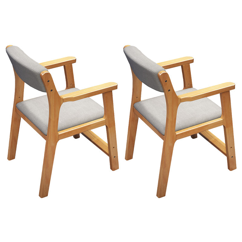 Contemporary Wood Side Chair Open Back Dining Side Arm Chair for Home Use Natural 2 Piece Set Clearhalo ' kitchen&dining_furn' 'Dining Chairs' 'Dining Tables & Seating' 'dining_chair' 'furn' 'furn_dining_chair' 'Furniture' 'furniture_dining_chair' 'Kitchen & Dining Furniture' 'kitchen' 3671992