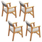 Contemporary Wood Side Chair Open Back Dining Side Arm Chair for Home Use Natural 4 Piece Set Clearhalo ' kitchen&dining_furn' 'Dining Chairs' 'Dining Tables & Seating' 'dining_chair' 'furn' 'furn_dining_chair' 'Furniture' 'furniture_dining_chair' 'Kitchen & Dining Furniture' 'kitchen' 3671993