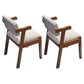 Contemporary Wood Side Chair Open Back Dining Side Arm Chair for Home Use Walnut 2 Piece Set Clearhalo ' kitchen&dining_furn' 'Dining Chairs' 'Dining Tables & Seating' 'dining_chair' 'furn' 'furn_dining_chair' 'Furniture' 'furniture_dining_chair' 'Kitchen & Dining Furniture' 'kitchen' 3671995