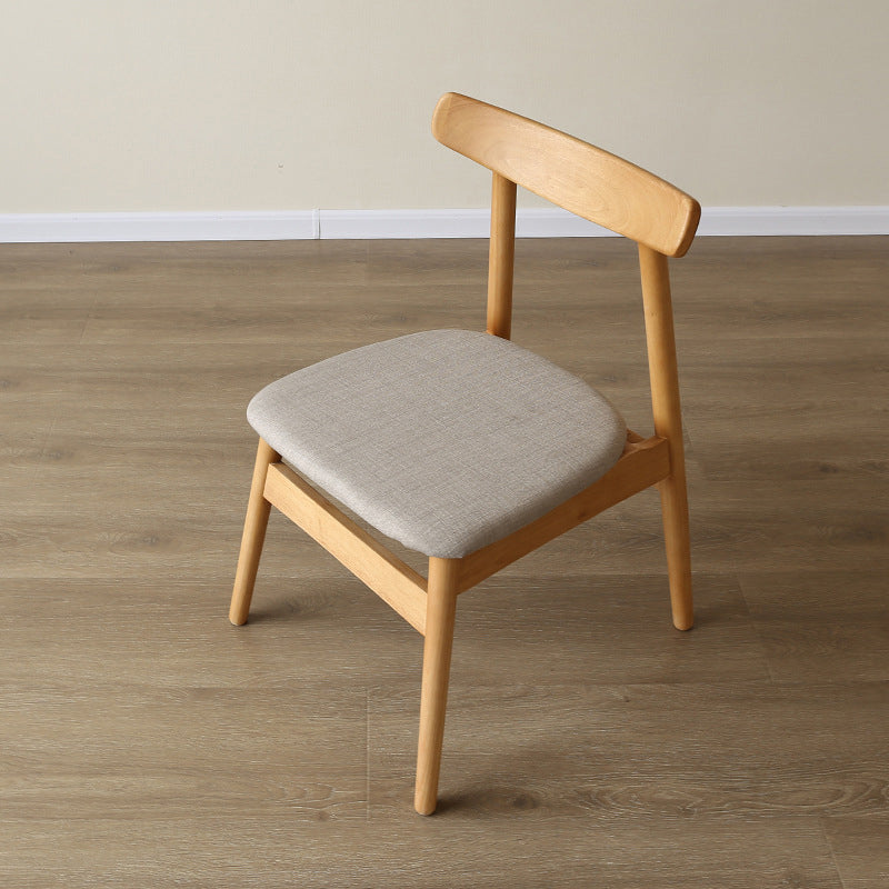 Modern Style Solid Wood Chairs Kitchen Dining Open Back Side Chair Set Wood Fabric 1 Piece Clearhalo ' kitchen&dining_furn' 'Dining Chairs' 'Dining Tables & Seating' 'dining_chair' 'furn' 'furn_dining_chair' 'Furniture' 'furniture_dining_chair' 'Kitchen & Dining Furniture' 'kitchen' 3671998