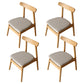 Modern Style Solid Wood Chairs Kitchen Dining Open Back Side Chair Set Wood Fabric 4 Piece Set Clearhalo ' kitchen&dining_furn' 'Dining Chairs' 'Dining Tables & Seating' 'dining_chair' 'furn' 'furn_dining_chair' 'Furniture' 'furniture_dining_chair' 'Kitchen & Dining Furniture' 'kitchen' 3672001