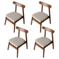 Modern Style Solid Wood Chairs Kitchen Dining Open Back Side Chair Set Walnut Fabric 4 Piece Set Clearhalo ' kitchen&dining_furn' 'Dining Chairs' 'Dining Tables & Seating' 'dining_chair' 'furn' 'furn_dining_chair' 'Furniture' 'furniture_dining_chair' 'Kitchen & Dining Furniture' 'kitchen' 3672007
