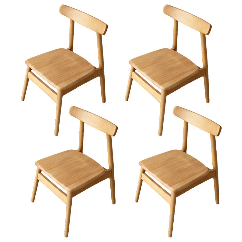 Modern Style Solid Wood Chairs Kitchen Dining Open Back Side Chair Set Wood Wood 4 Piece Set Clearhalo ' kitchen&dining_furn' 'Dining Chairs' 'Dining Tables & Seating' 'dining_chair' 'furn' 'furn_dining_chair' 'Furniture' 'furniture_dining_chair' 'Kitchen & Dining Furniture' 'kitchen' 3672013