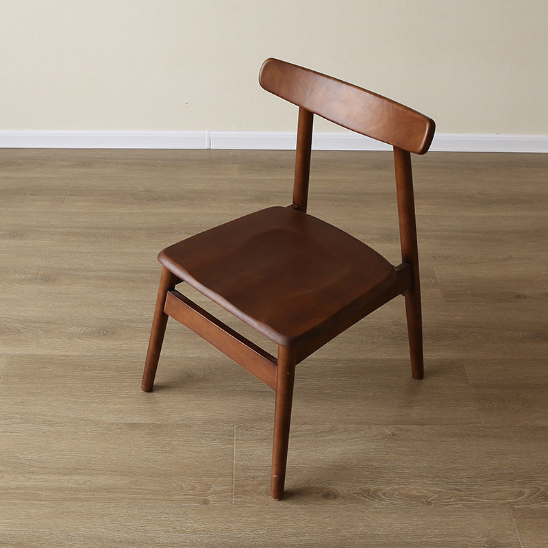 Modern Style Solid Wood Chairs Kitchen Dining Open Back Side Chair Set Walnut Wood 1 Piece Clearhalo ' kitchen&dining_furn' 'Dining Chairs' 'Dining Tables & Seating' 'dining_chair' 'furn' 'furn_dining_chair' 'Furniture' 'furniture_dining_chair' 'Kitchen & Dining Furniture' 'kitchen' 3672015